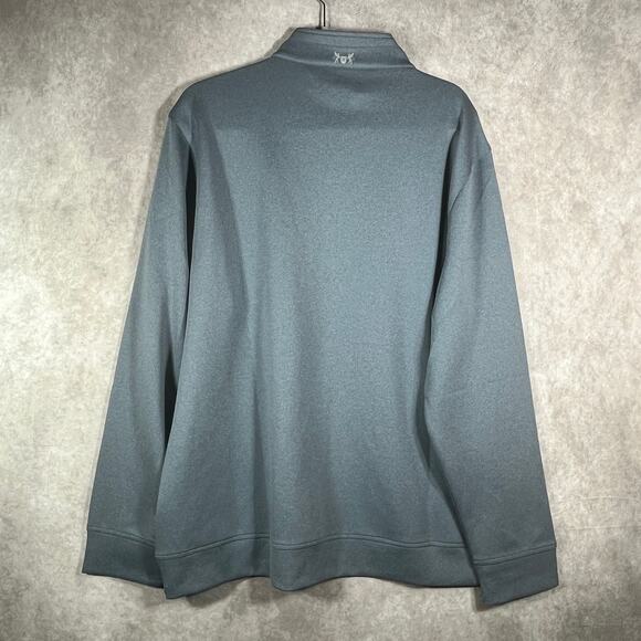 Hickey Freeman Sweatshirt Men Size XL Gray Quarter Zip Pullover Mock Neck Preppy - Picture 4 of 9